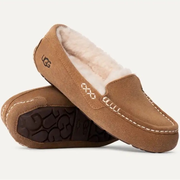 UGG Ashley Water Resistan Chestnut Suede Brown Slippers Women’s Size 7 - Picture 2 of 12